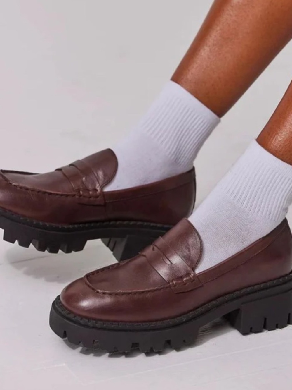 Lyra Lug Sole Loafer - Brown/Black